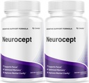 (2 Pack) Neurocept Brain Supplement Capsules - Official Neuro cept Brain & Memory Focus Support Advanced Formula, Neurocept Pills Daily Support for Overall Health & Wellness, 120 Capsules for 2 Months