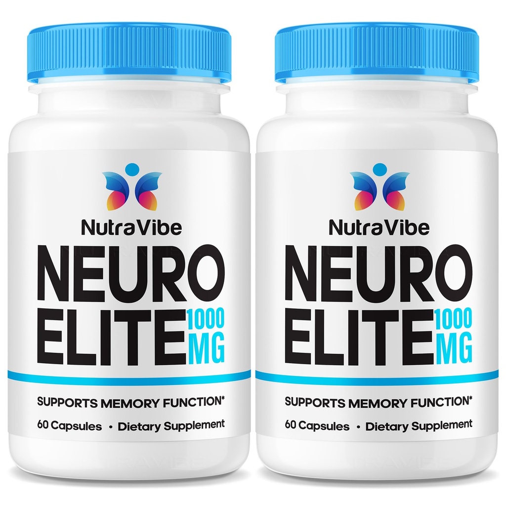 (2 Pack) Neuro Elite – The Natural Memory Support Formula with a Clean, Potent Blend to Support Sharp Focus, Clarity, Attention & Clear Thinking | NeuroElite Easy-to-Swallow Smart Pills (120 Capsules)