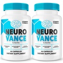 (2 Pack) Neuro Vance Capsules – Natural Brain & Memory Support | Premium Supplement for Focus, Concentration & Performance | Easy-to-Take NeuroVance Pills, Non-Habit Forming, Official (120 Capsules)