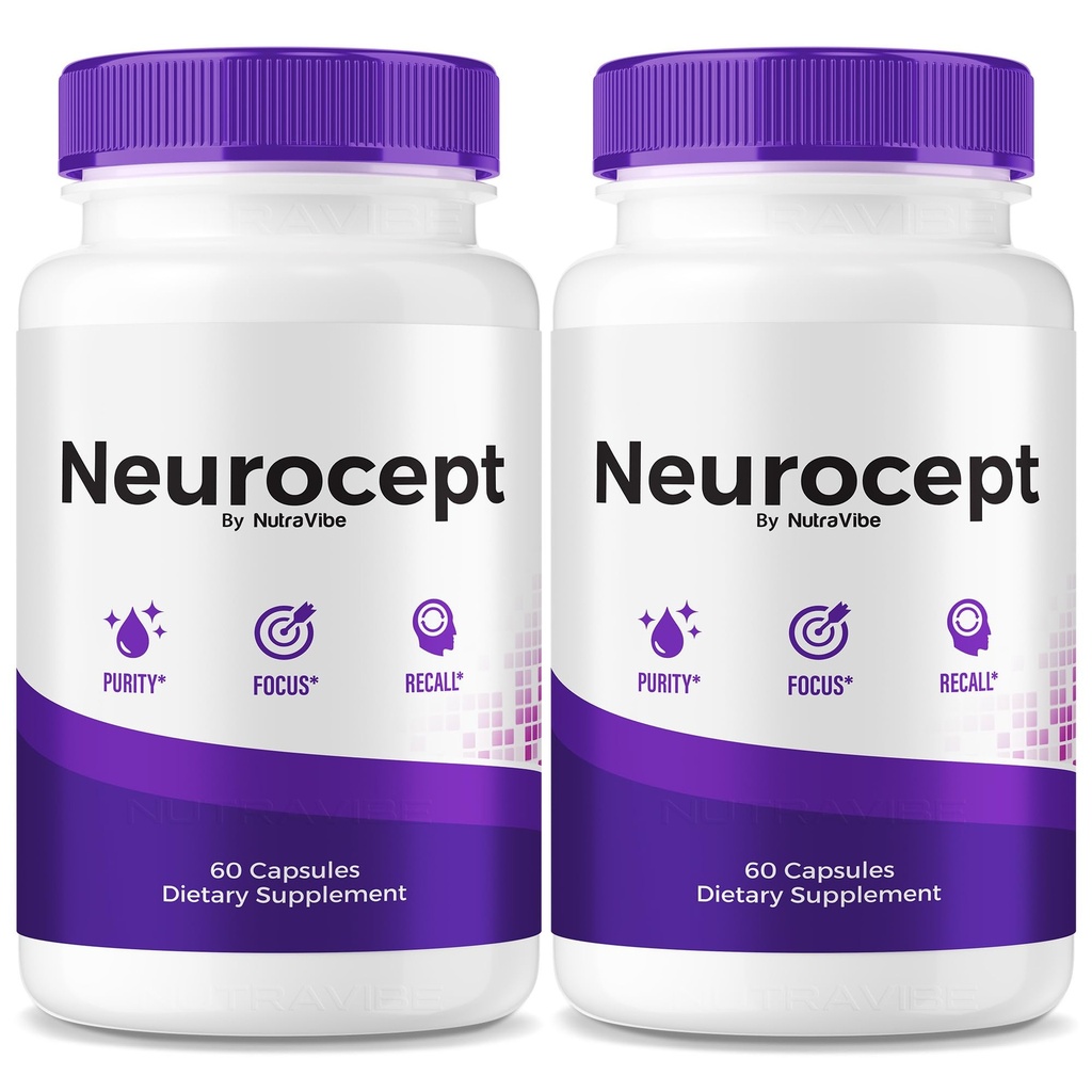 (2 Pack) Neurocept – Brain Supplement and Concentration Support Formula | Neurocept for Memory, Focus & Clarity | Natural Ingredients, Neuro Cept Easy-to-Take Daily Pills, Reviews (120 Capsules)