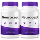 (2 Pack) Neurocept – Brain Supplement and Concentration Support Formula | Neurocept for Memory, Focus & Clarity | Natural Ingredients, Neuro Cept Easy-to-Take Daily Pills, Reviews (120 Capsules)