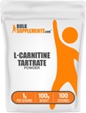 BulkSupplements.com L-Carnitine Tartrate Powder - Amino Acid Powder, Carnitine Supplement - Unflavored & Gluten Free, 1g per Serving, 100g (3.5 oz) (Pack of 1)
