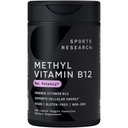Sports Research® Vitamin B12 as Methylcobalamin 5000mcg - High Potency Vegan B12 w/Coconut MCT Oil for Energy Metabolism Support - Vegan Certified · Non-GMO · Gluten Free - 120 Liquid Caps