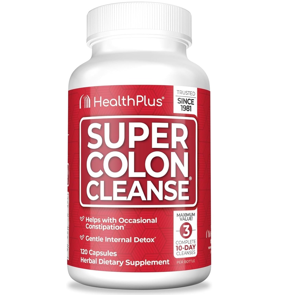 Health Plus Super Colon Cleanse, 120 Capsules, 60 Servings