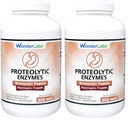 Wonder Laboratories Proteolytic Enzymes | Bromelain Papain Pancreatin Trypsin 550 mg Total with Standardized Amylase, Lipase, and Protease, 300 Tablets (Pack of 2)