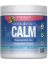 Natural Vitality Calm, Magnesium Supplement, Drink Mix Powder, Gluten Free, Vegan, & Non-GMO, Watermelon, 8oz Powder