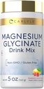 Carlyle Magnesium Glycinate Powder | 5 oz | Drink Mix | Raspberry Lemon Flavor | Non-GMO and Gluten Free Supplement