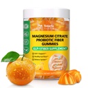 15-in-1 Magnesium Citrate Fiber Gummies with Probiotic Prebiotic for Digestion, GLP-1 Fiber Supplement with Magnesium Citrate 300mg, Apple Cider Vinegar 500mg, Acacia, B6, B12, 60 Orange Vegan Gummies