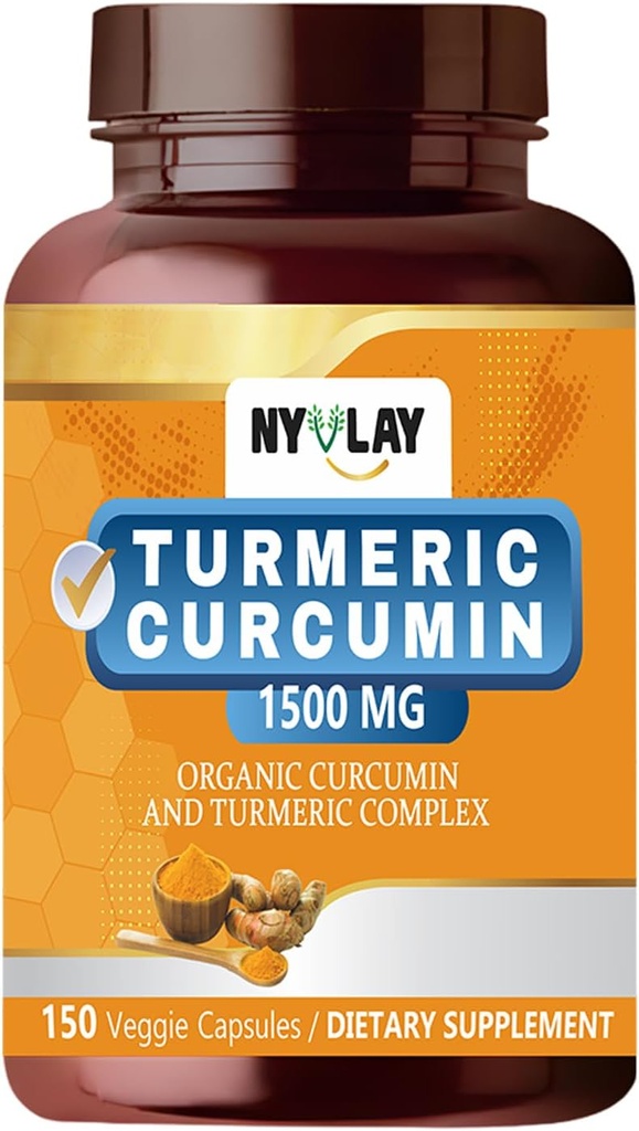 Turmeric Curcumin 1500 MG 150 Capsules ← Suplemento dietético ← Extra Strength Natural Formulation ← Apoyo Strength &amp; Energy