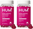 HUM Hair Strong - Gummies diarias con biotina para mejorar el crecimiento del cabello - Fo Ti, ácido fólico, zinc, vitamina B12 &amp; PABA para apoyar el cabello saludable, la piel y las uñas para mujeres y hombres (provisión de 50 días)