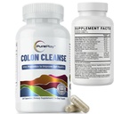 PurePlay 14 Day Colon Cleanse for Gut Health, Natural Detox Cleanse Supplement for Constipation Relief, Bloating Relief, Gentle Weight Loss for Women & Men with Pure Ingredients, 28 Capsules