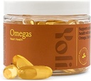 Yoli® - Omegas - Petróleo de pescado Omega 3 Suplemento con vitamina D3 - Cápsulas de aceite de pescado con EPA y DHA Omega 3 Ácidos grasos para la salud del corazón