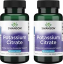 Citrato de Potasio de Swanson - Suplemento Mineral Promoción de la Salud del Corazón y Apoyo Energético - Ayudas Optimal Nerve & Kidney Fun with Natural Ingredients - (120 cápsulas, 99 mg cada uno) (2 Pack)