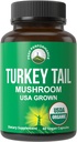 Peak Performance Organic Turkey Tail Capsules - USA Grown Made with Real Turkey Tail Mushroom. Apoyo al sistema inmunitario Suplementos de baño naturalmente cosechados para la inmunidad. Extracto de suplemento vegano