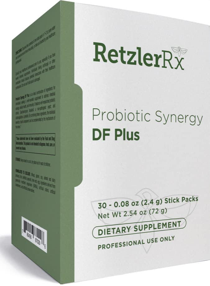 HormoneSynergy Probiotic Synergy DF Plus - 30 Billion CFU Plus Saccharomyces boulardii and Arabinogalactan - 30 Stick Packs - Comprehensive Support for Gut Ecology* - Professional Formula