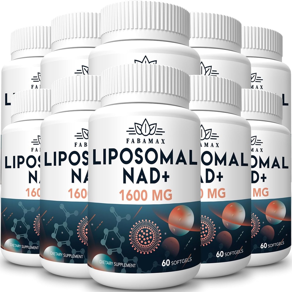 1600 mg Suplemento Liposomal NAD, 98% Suplemento puro NAD+, Absorción Superior, Alternativa a Nicotinamide Riboside o NADH para Boost NAD+ for Aging Defense, Energy, Longevity, 600 Softgels