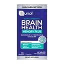 Qunol Brain Health Memory Plus, Magnesium L-Threonate & Citicoline, Clinically Tested Ingredients to Improve Memory, Focus, Attention and Productivity, 60 Count (Pack of 1)