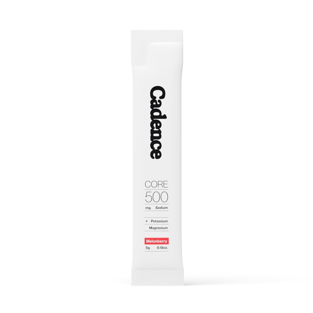 Cadence Sachets Core Melonberry - Carton (5g x 30) Science-Backed Hydration | Electrolyte Formula + Caffeine | Vegan, Keto & Paleo Friendly | Sodium, Potassium & Magnesium for Performance & Recovery