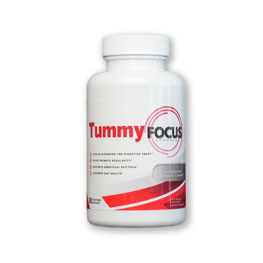 JJ Smith Tummy Focus – Digestive Cleanse Supplement with Ozonated Oxygenated Magnesium – Supports Digestion, Regularity, Bloating, Gut Balance, Nutrient Absorption, Energy & a Flatter Belly