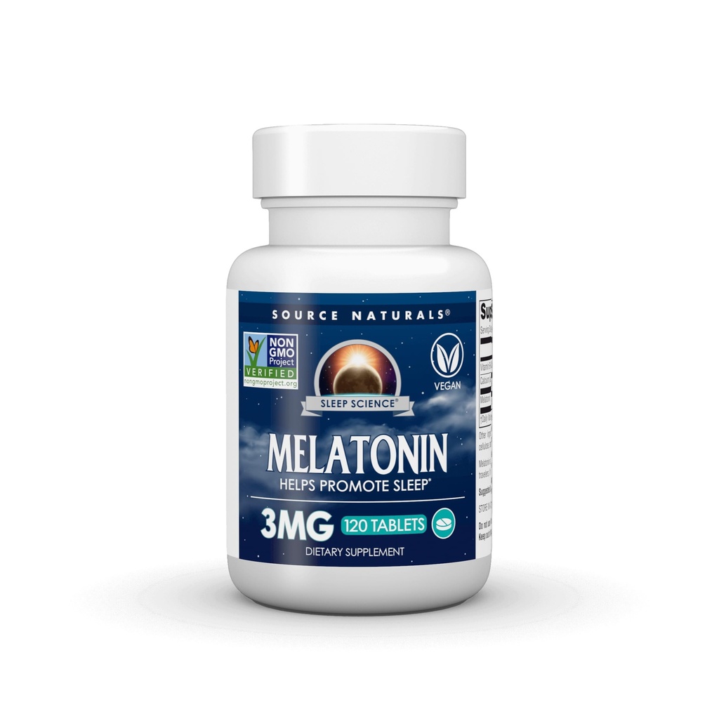 Source Naturals Sleep Science Melatonin, Helps Promote Sleep* - 3 mg - 120 Tablets