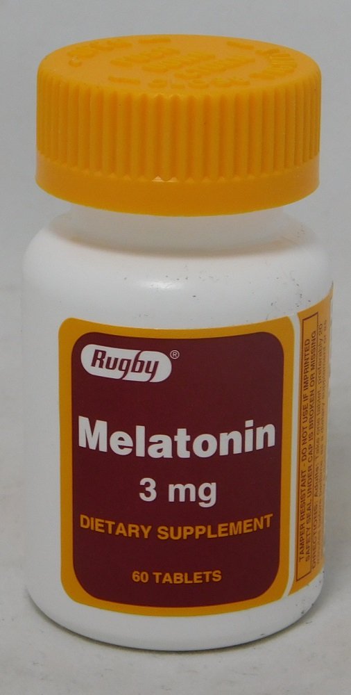 Rugby Melatonin Tablets, 3mg, 60ct (3 Pack)