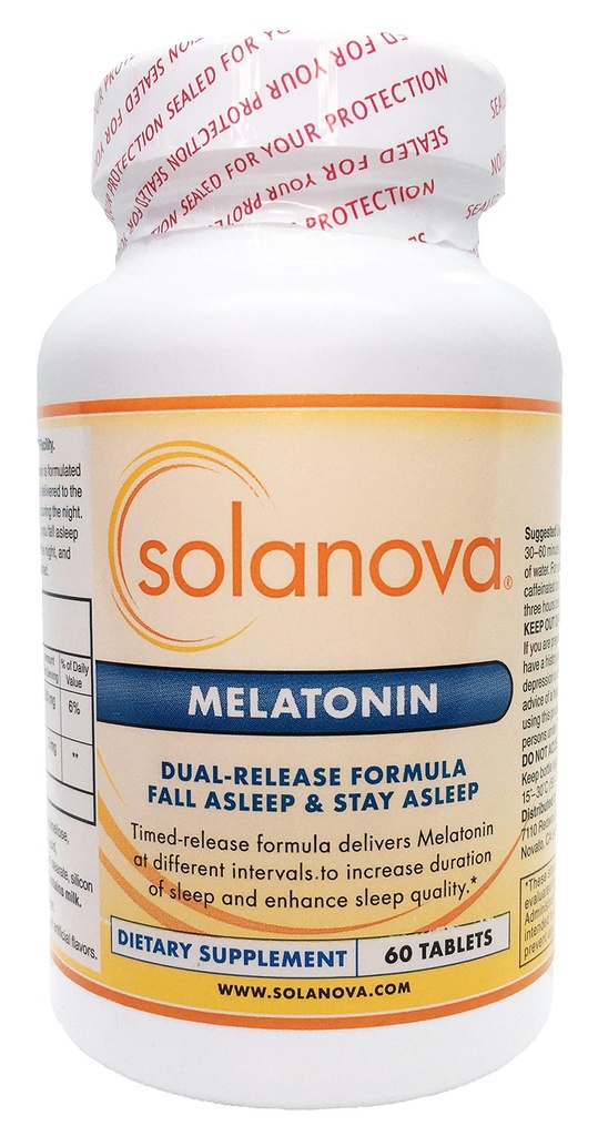 Solanova Dual Release Melatonin, 60 Tablets, 3 mg