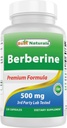 Best Naturals Berberine 500mg 120 Capsules - Supports Immune Function, Cardiovascular & Gastrointestinal Function (120 Count (Pack of 1))