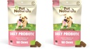 Pet Naturals Daily Probiotic for Dogs,Duck Flavor,160 Chews - 120M CFUs Pre and Probiotics for Dogs Digestive Health,Gut Health,Immune Support,Diarrhea,Allergies and Itching,(Pack of 2)