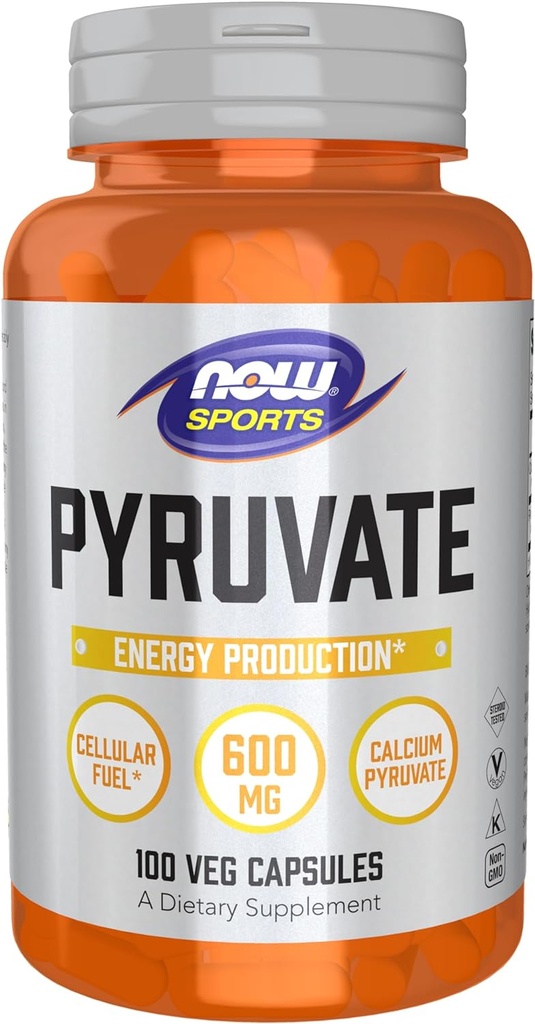 AHORA Foods Sports Nutrition, Pyruvate (Pyruvic Acid) 600 mg, Energy Production*, 100 Veg Capsules