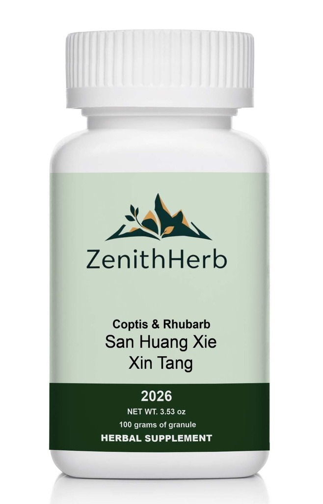 ZenithHerb-San Huang Xie Xin Tang/Coptis & Rhubarb Herbal Supplement, 100 Grams Granule/Bottle