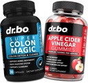 Colon Cleanser Detox &amp; ACV Apple Cider Vinegar Gummies - 15 días Colon Cleanse Pills Flush &amp; Probiotic &amp; ACV Gummies Suplementos - Bowel Movement Suplementos para el apoyo de Bloating de estómago intestinal