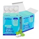 Neuro Energy & Focus Gum, Extra Strength - 100mg Natural Caffeine Gum & Nootropic Energy Supplement with L-Theanine & B Vitamins - Sugar Free, Vegan - Peppermint, 54ct
