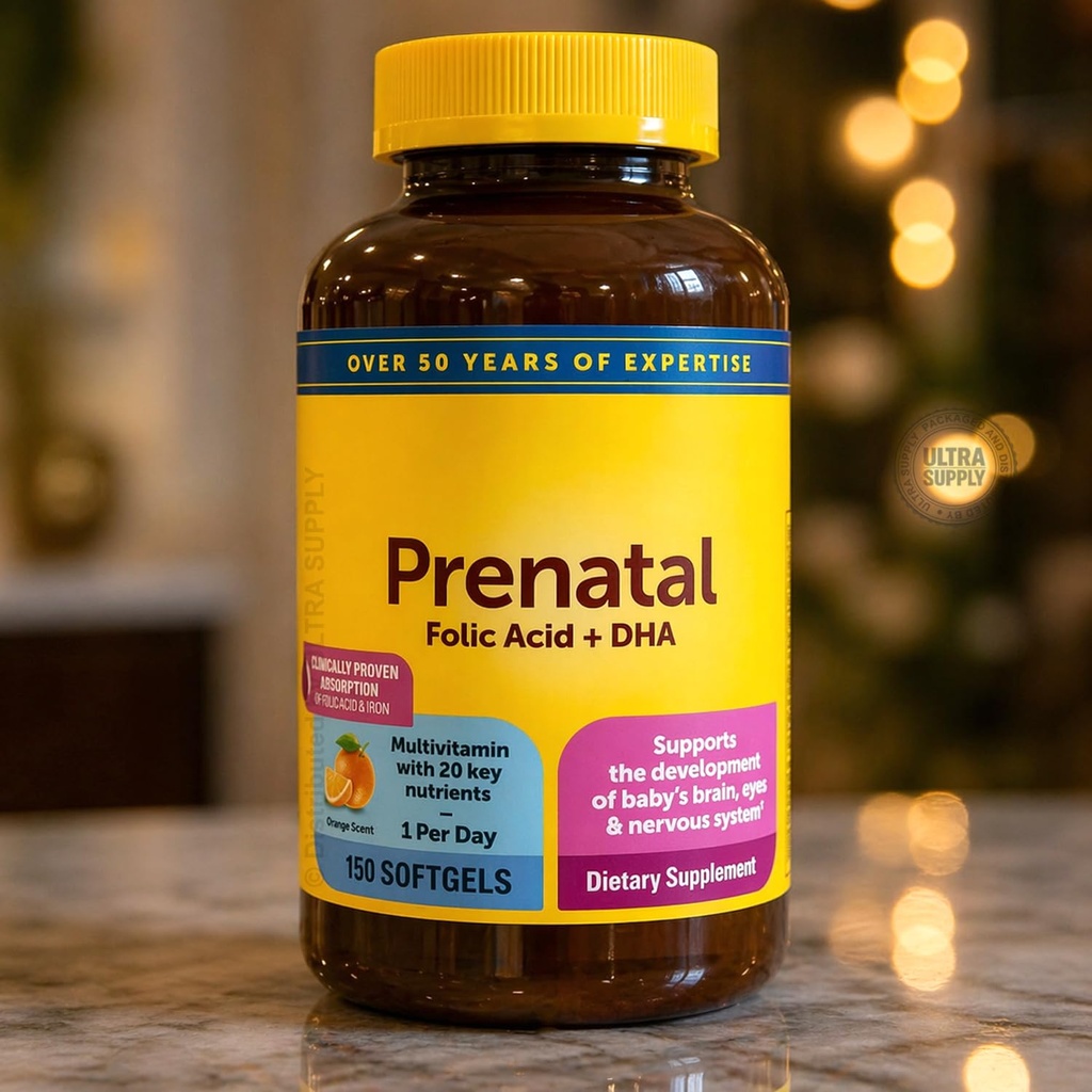 Nature_Mades Prenatal Multi-Vitamin + DHA 150 Softgel Pack | Folic Acid Iron Omega 3 Formula