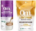 OM MUSHROOM SUPERFOOD Hot Chocolate Blend Mushroom Powder, 8.47 Ounce and Lion’s Mane Organic Mushroom Powder, 3.5 Ounce Bundle