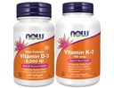 NOW Foods Supplements, Vitamin D-3 5,000 IU, High Potency, Structural Support*, 240 Softgels with Now Supplements, Vitamin K-2 100 mcg, Menaquinone-4 (MK-4), 250 Veg Capsules