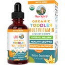 MARYRUTH'S Organics Multivitamin & Multimineral with Iron for Toddlers | USDA Organic | Sugar Free | Multivitamin Liquid Drops for Kids Ages 1-3 | Immune Support | Vegan | Non-GMO | 2 Fl Oz