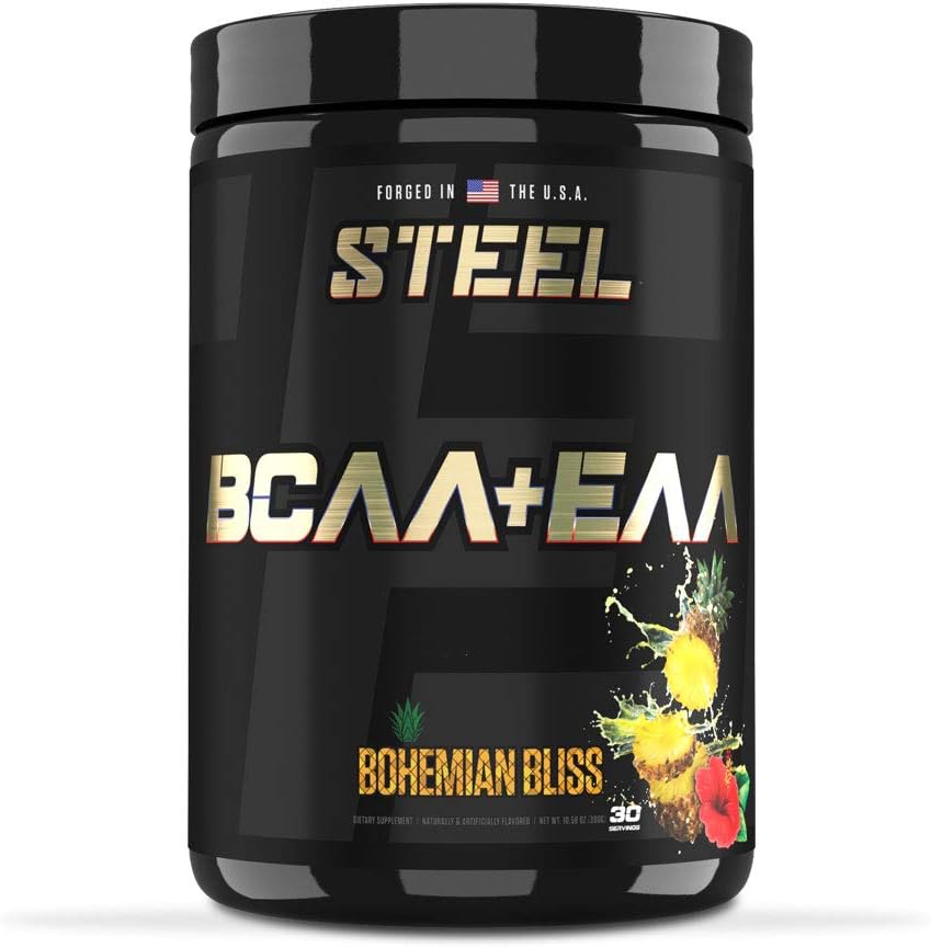 Suplementos de acero ← High Performance BCAA EAA Powder ← Promueve el crecimiento del músculo magro y la resistencia del entrenamiento TENIDO 2:1 Ratio para recuperar el músculo más rápido 30 Servimientos. (Bliss bohemios)