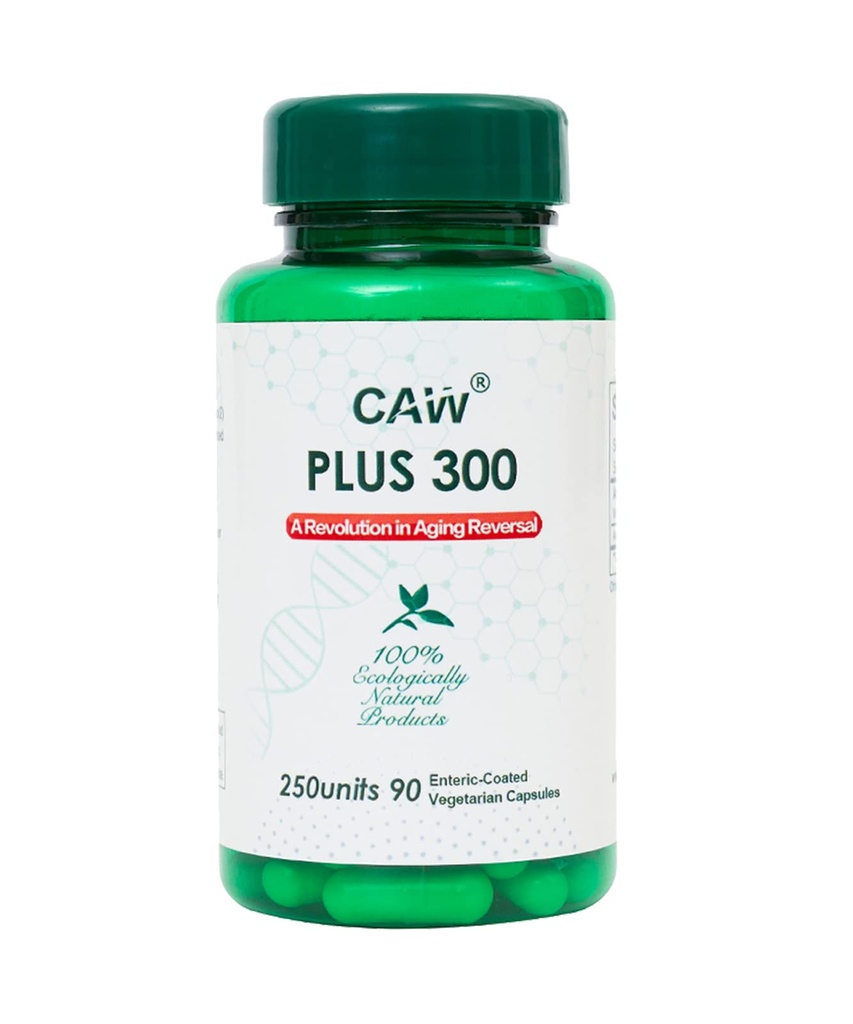 CAW Fully Dissolution Easy to Cell | Cell Rejuvenation Telomere Support | Plus 300 Water-Solubility Cycloastragenol 90 Caps 1 Bottle