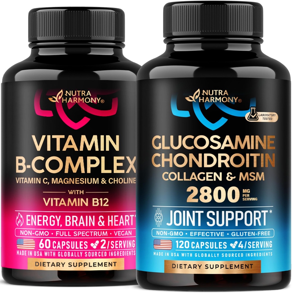 NUTRAHARMONY Vitamin B Complex & Glucosamine Chondroitin Capsules