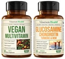 Vimerson Health Vegan Multivitamins for Women and Men & Glucosamine Chondroitin MSM Joint Support Supplement