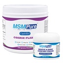 KALA HEALTH MSMPure Coarse Flakes 8.8 oz and Muscle & Joint Cream 2oz Bundle