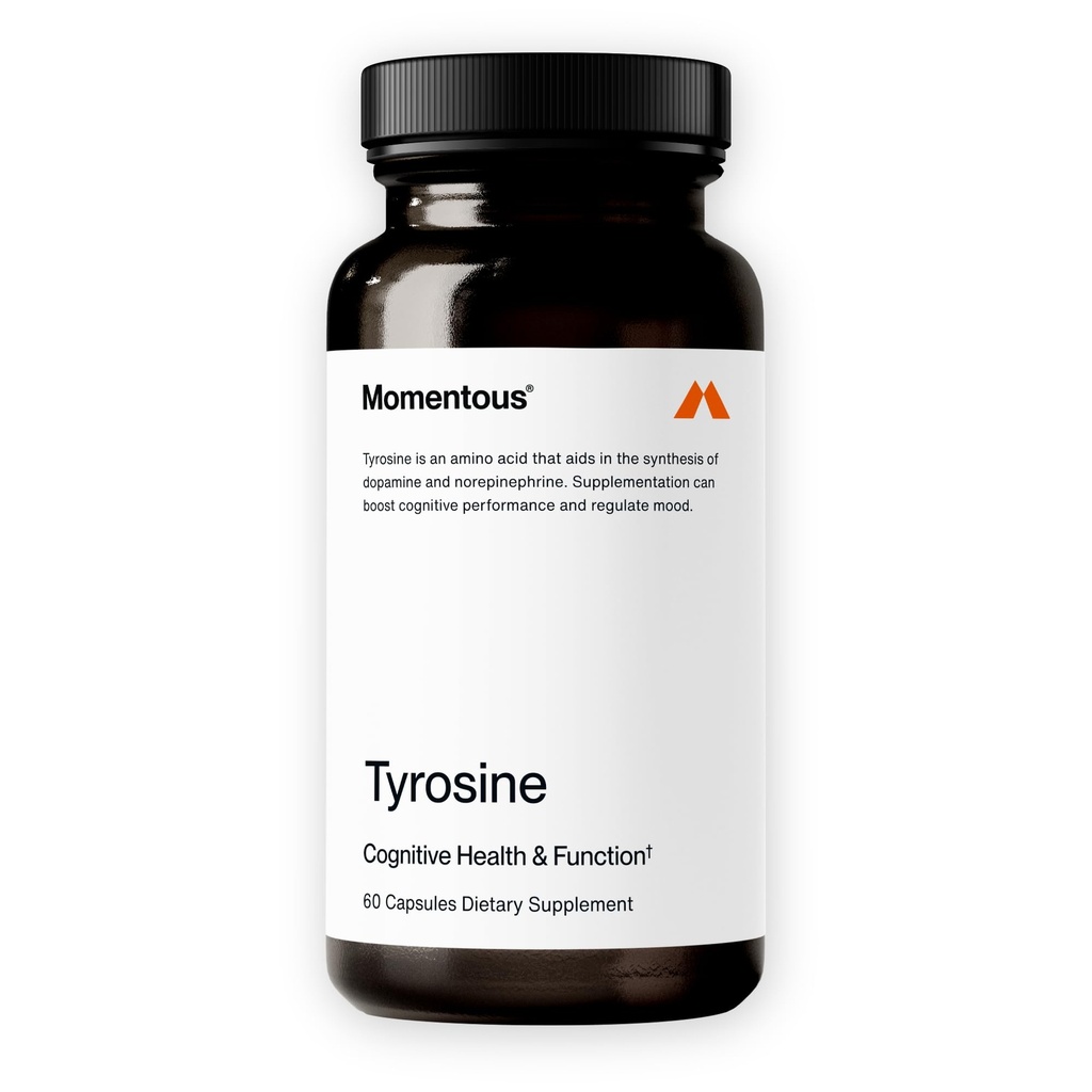 Momentous Tyrosine Capsules - NSF Certified for Sport - 60 Servings