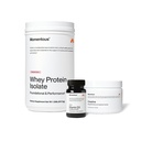 Momentous Arnold's Stack - Creatine Monohydrate Powder, Essential Grass-Fed Whey Protein Powder (Strawberry) & Vitamin D3 (2000 IU) - Daily Fundamentals to Support Muscle Strength & Longevity