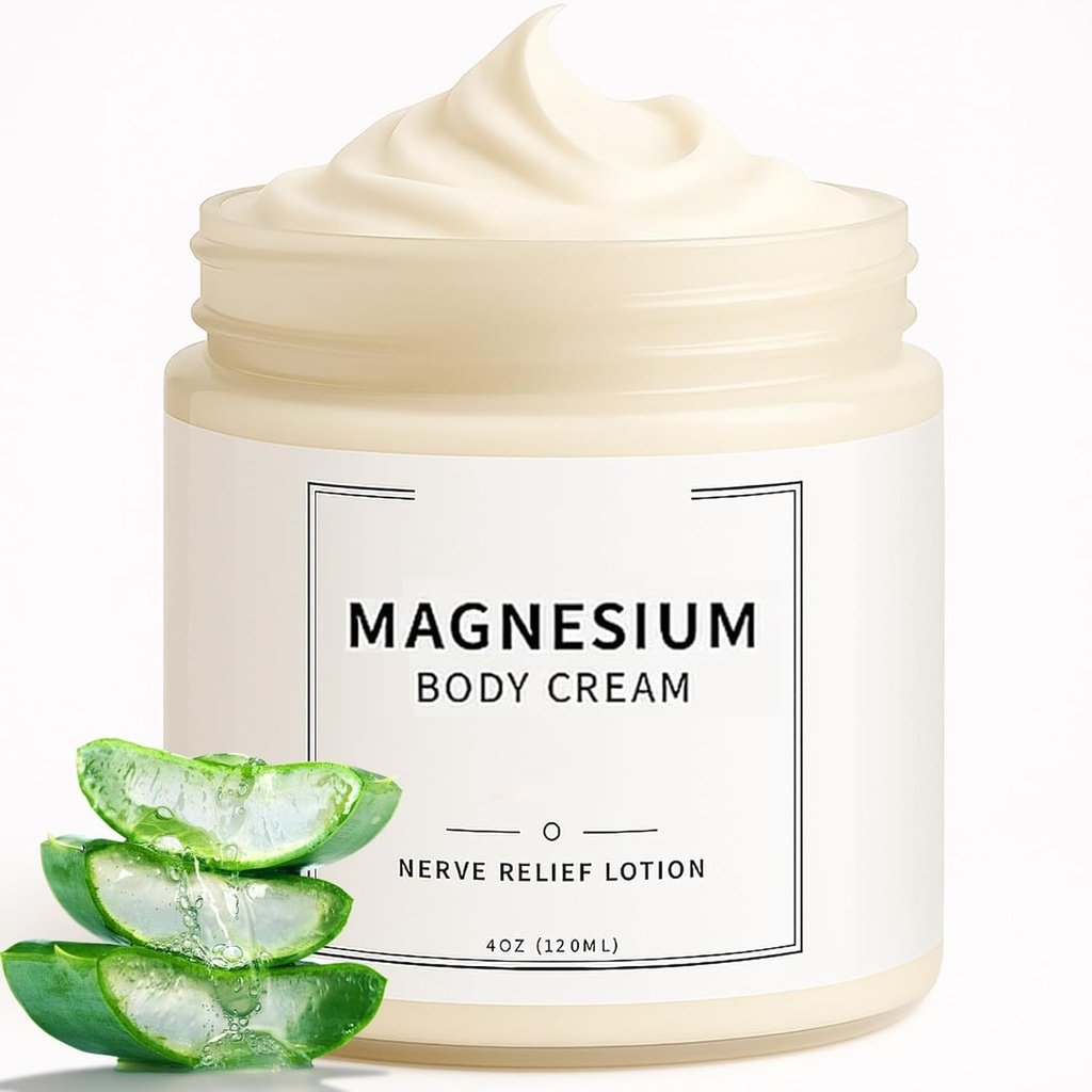 Neuropathy Cream | Nerve Relief Lotion for Feet, Legs & Hands | Magnesium Chloride with Aloe Vera Extract | Non-Greasy Formula for Day & Night Use | Thoughtful Gift for Mama, Dad, Men & Women (1)