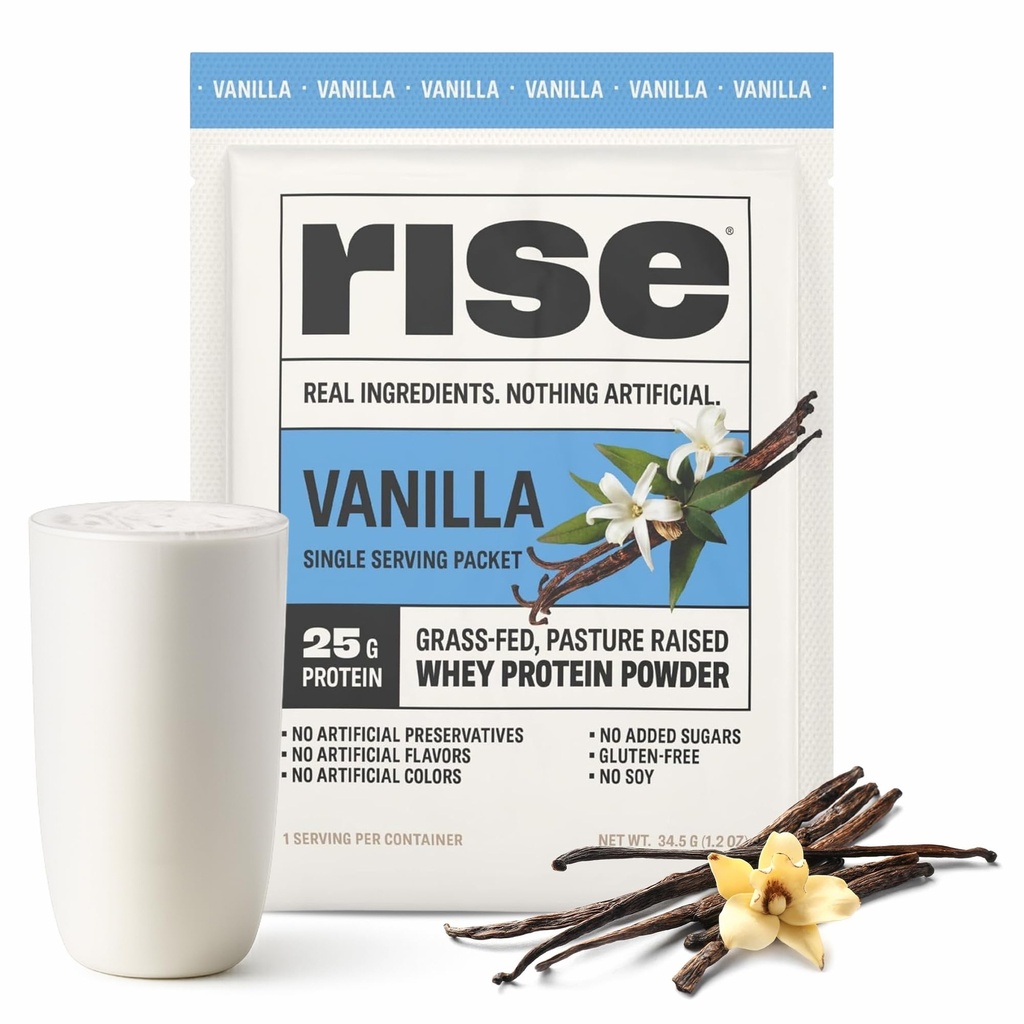 Polvo de proteína de gran tamaño - Vainilla Silencioso 25g Proteína No hay sabores artificiales, colores o conservadores - Azúcar gratis, libre de gluten, soy libre (Single Serving, 1 paquete)