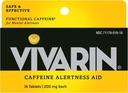 Vivarin, Caffeine Pills, 200mg Caffeine per Dose, Safely and Effectively Helps You Stay Awake, No Sugar, Calories o Hidden Ingredients, Energy Supplement, 16 Tablets (6 Pack)