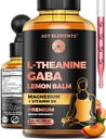 L Theanine and GABA Supplements | GABA Calming with Lemon Balm Extract, L-Theanine and Magnesium with B6 | Liquid GABA L Theanine Supplements | Stress Relief & Relaxation GABA Drops