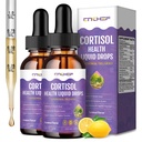 Cortisol Supplement Liquid Drops, Hormone Balance for Women Men Cortisol Detox with Magnesium Glycinate, L-Theanine, Rhodiola Rosea, Ashwagandha, Phosphatidylserine, Mood Focus, Sleep Support, 4 Fl Oz