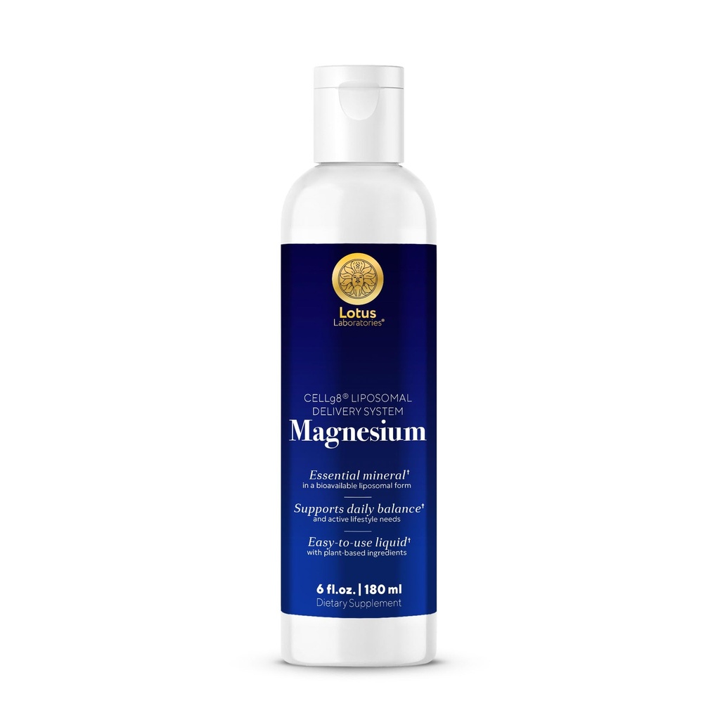 Liposomal Magnesium Liquid for Calm, Deep Sleep & Stress Relief – Fast-Acting Magnesium Glycinate with CELLg8, High Absorption, Muscle Support, Sugar-Free, Vegan, Non-GMO – 18 Servings, 6 fl oz