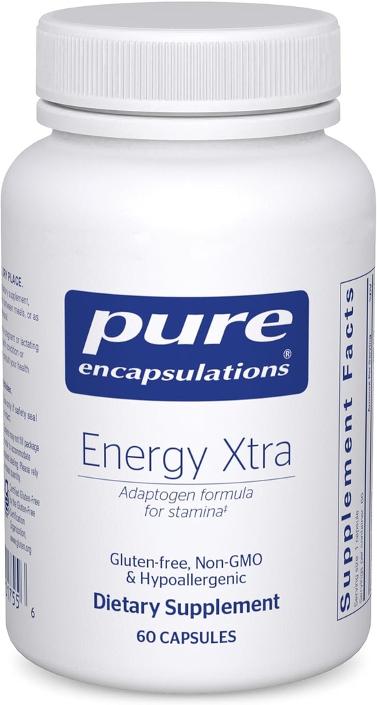 Encapsulaciones puras Energy Xtra ← Adaptogen Fórmula para la resistencia* tención 60 cápsulas